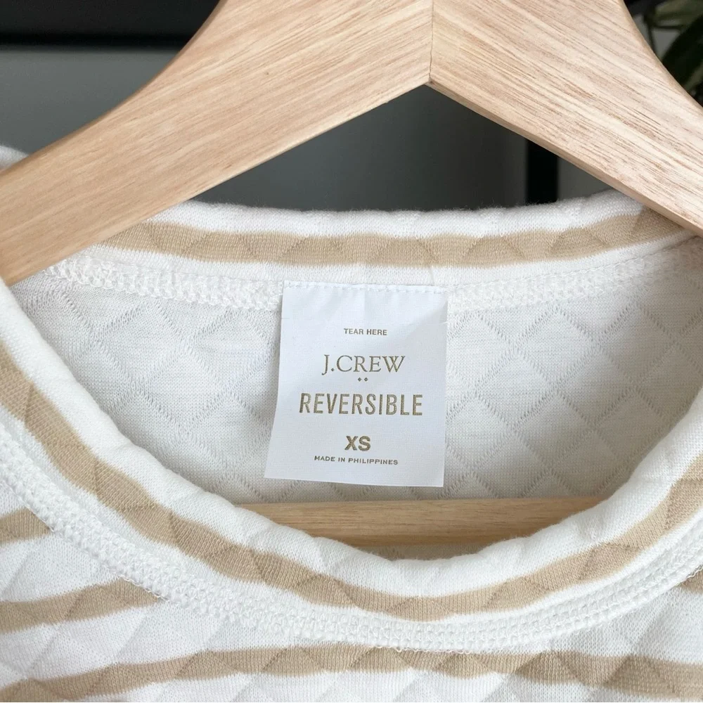 NWT J. Crew Reversible Quilted Pullover